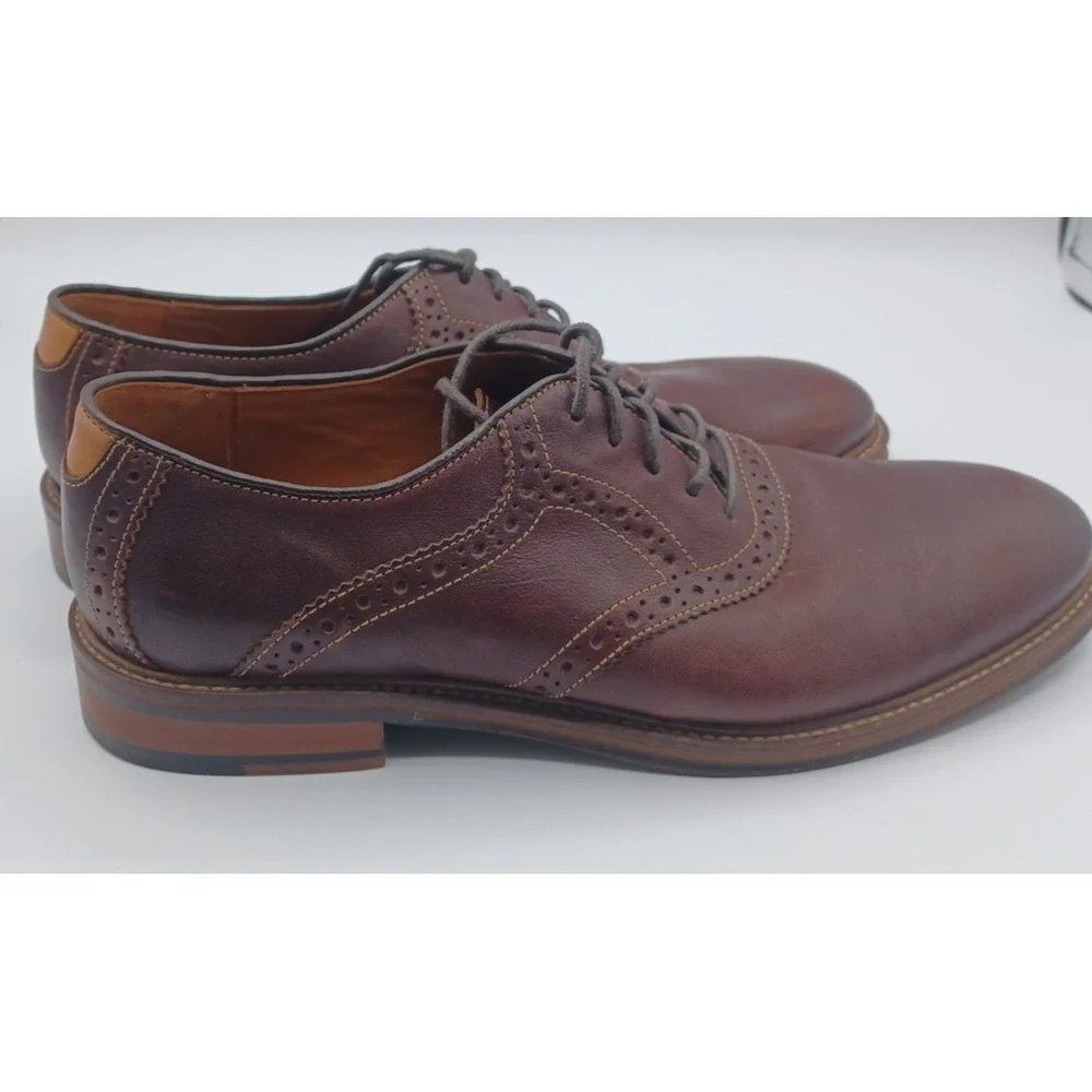 Johnston &‎ Murphy Warner Plain toe Shoes  Size US 8 M  Brown Lace Up